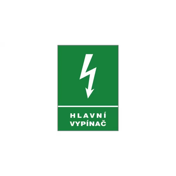 Tabulka bezpečnostní - Hlavní vypínač 12404