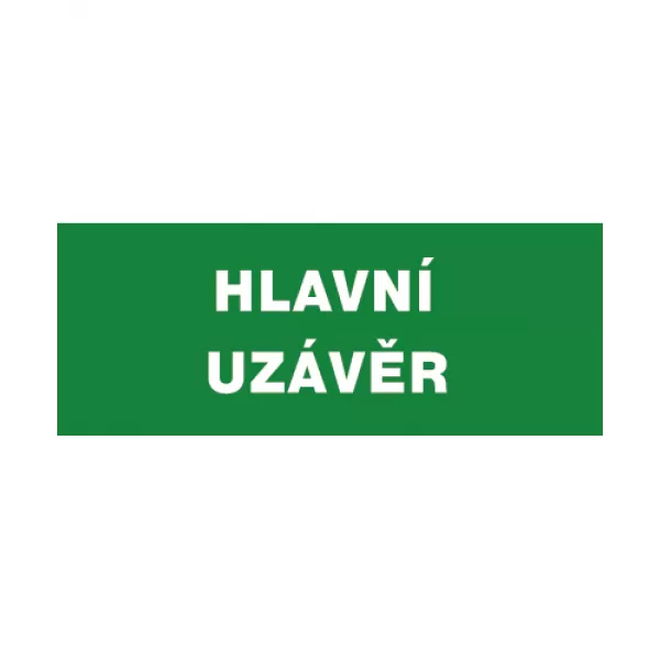 Tabulka bezpečnostní - Hlavní uzávěr 12435