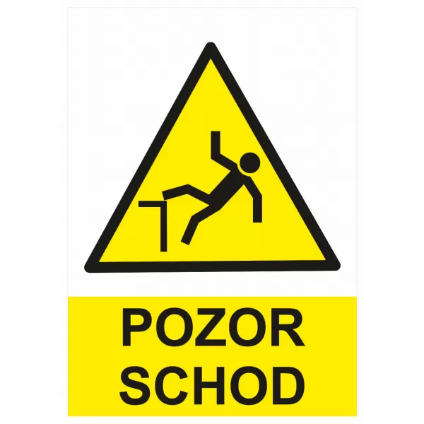Tabulka bezpečnostní - Pozor schod 12312 A4