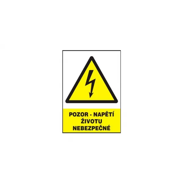 Tabulka bezpečnostní - Pozor napětí životu nebezp. 12302