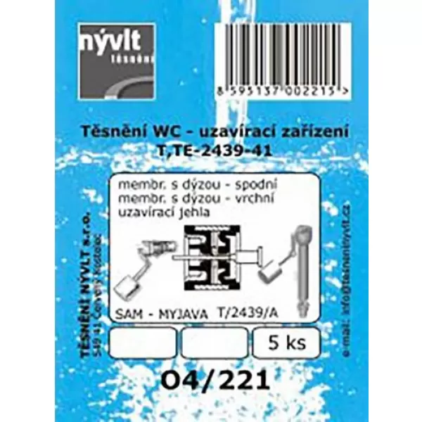Těsnění wc napouštěcí zařízení T2439A SAM Myjava