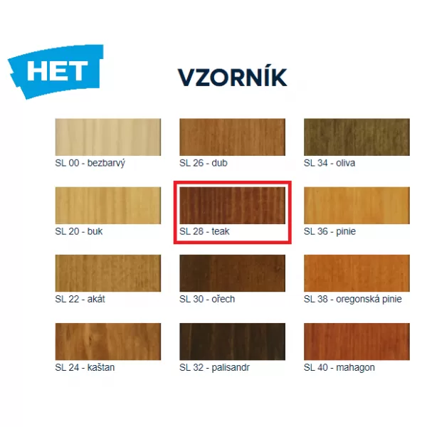 HET Soldecol Lazura 28 - Teak 0,75l