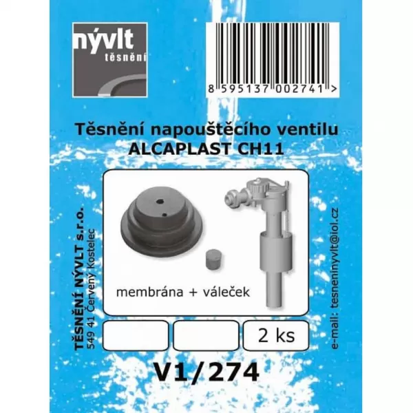 Těsnění wc napouštěcí zařízení Ch11 Chanov (Alcaplast)
