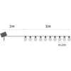 NIPEKO Párty solární řetěz 5m 10x RGB IP