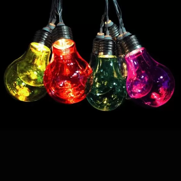 NIPEKO Párty solární řetěz 5m 10x RGB IP
