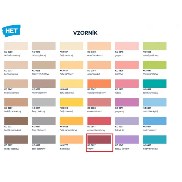 HET Klasik COLOR 0897 - vínový - 1,5kg