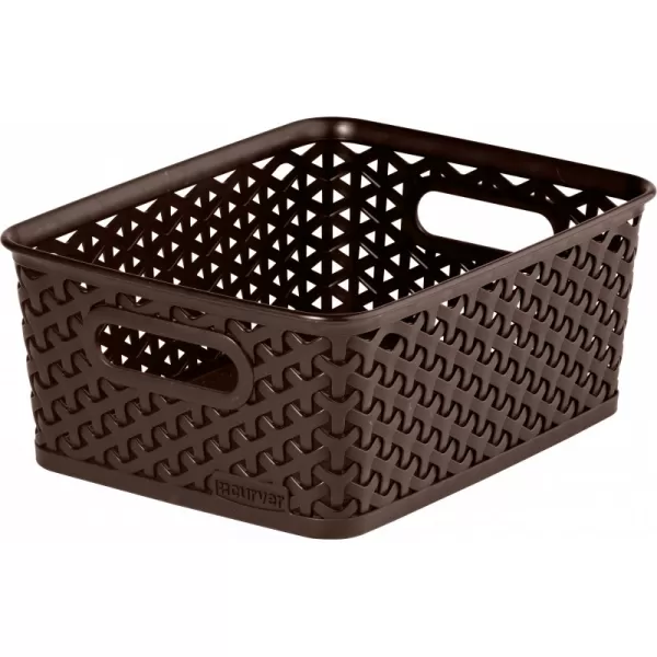 Box úložný RATTAN Y" STYLE S tm.hnědý