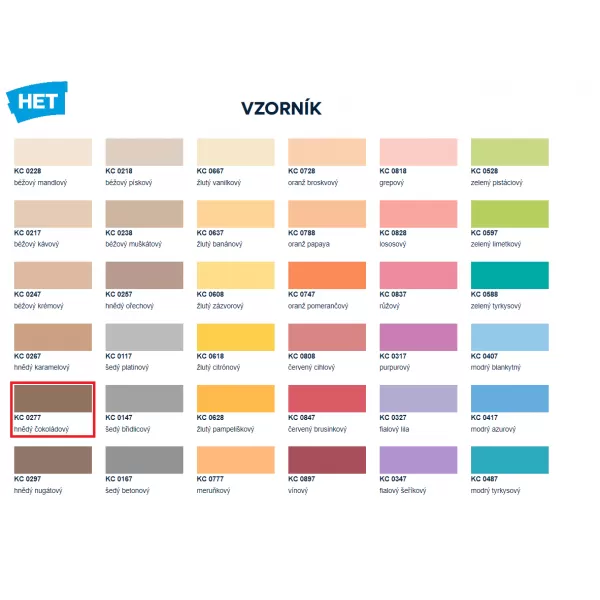HET Klasik COLOR 0277 - hnědý - 7kg + 1kg