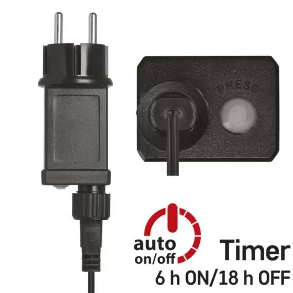 EMOS 150LED XMAS NANO IP44 15M G CW D3AC05