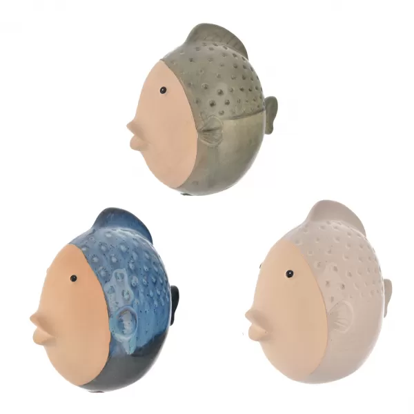 Ryba porcelán 20x12x19 cm 3ASS