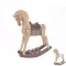 Kůň polyresin houpací hnědý 16x6x21 cm 2ASS