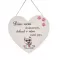 Cedule dřevo srdce DOG HOME 17,5x0,2x16 cm