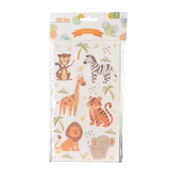 Pytlík dárkový JUNGLE 6 ks 12x8x22 cm