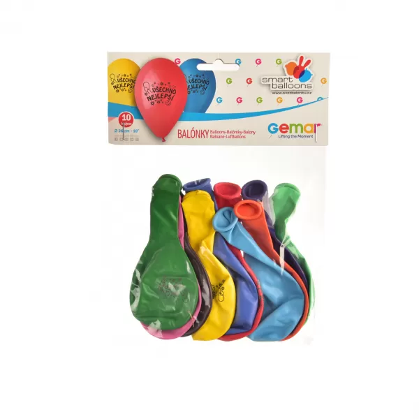 Balónek latex Všechno nejlepší mix 10 ks pr. 26 cm