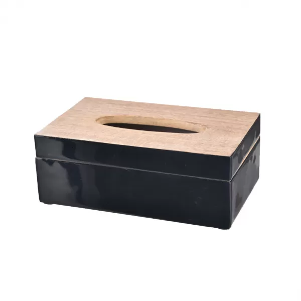 Box na pap. kapesníky mango/smalt 25x15x9,5 cm