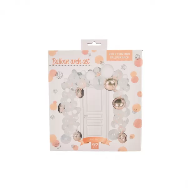 Girlanda latex bílá/růžová 120 ks