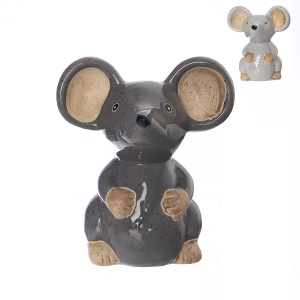 Myš porcelán 13x10x16 cm 2ASS