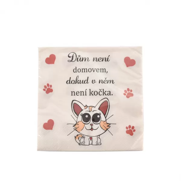 Ubrousek CAT HOME 20 ks 33x33 cm