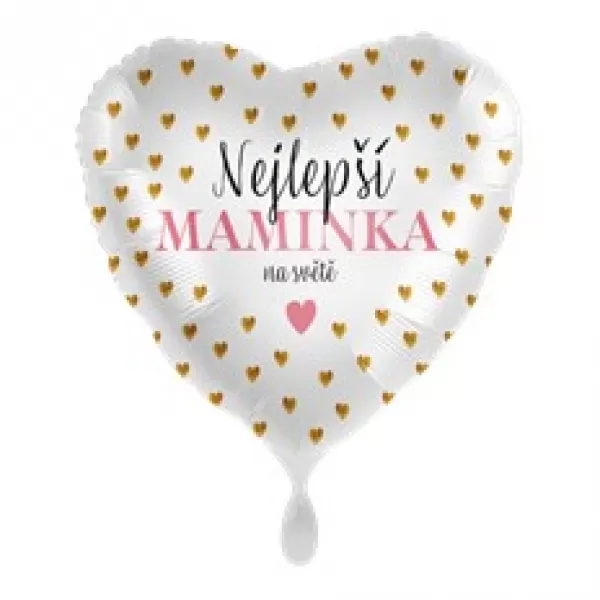Balónek fólie srdce Nejlepší maminka 43 cm
