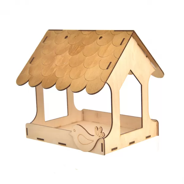 Krmítko pro ptáčky dřevo k vymalování 20x20 cm 3AS