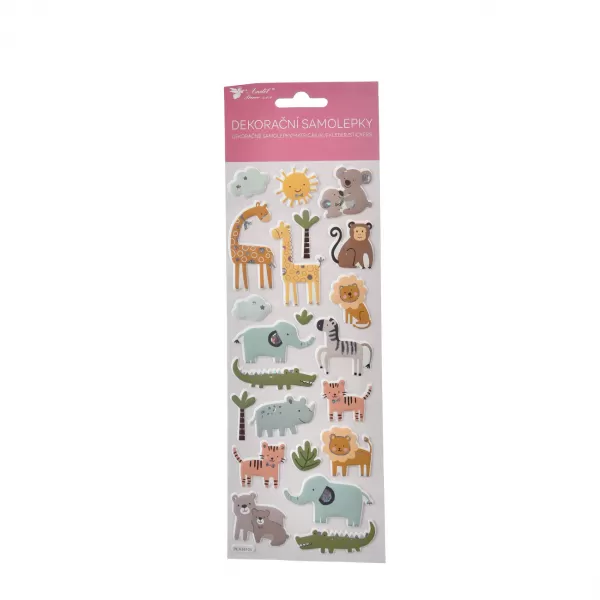 Samolepky ZOO plastické 11x32 cm