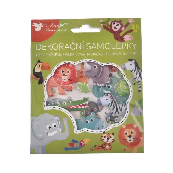 Samolepky ZOO 25 ks 13x16 cm