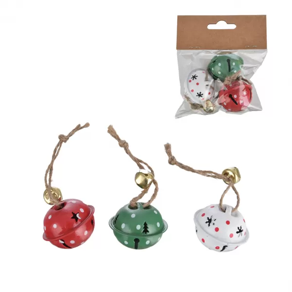 Rolnička kov puntík závěsná 3 ks 4x3 cm