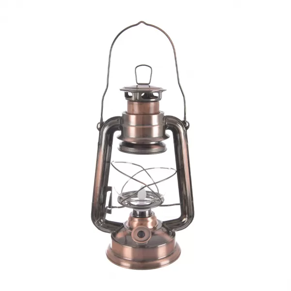 Lucerna sklo/kov LED černá 12x12x25 cm