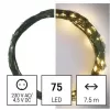 EMOS 75LED XMAS NANO IP44 7,5M G CW D3AW04