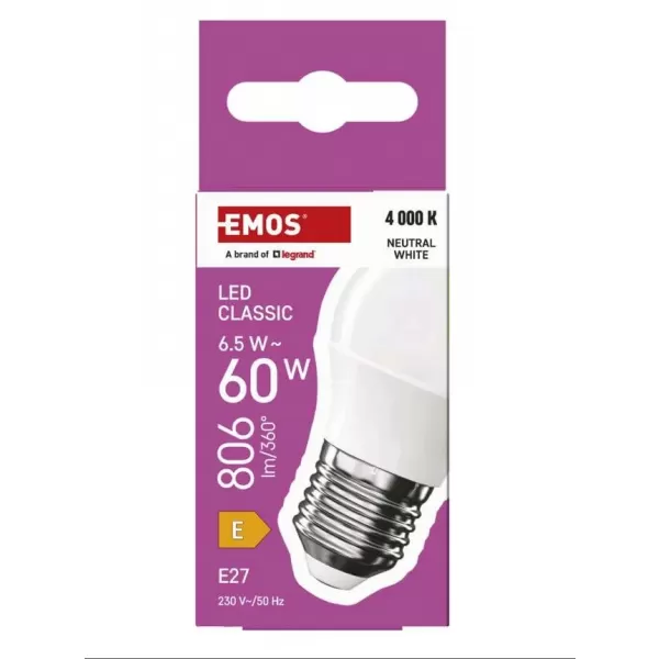 EMOS LED CLS MINI GLOBE 6,5W 806lm ZQ6E43