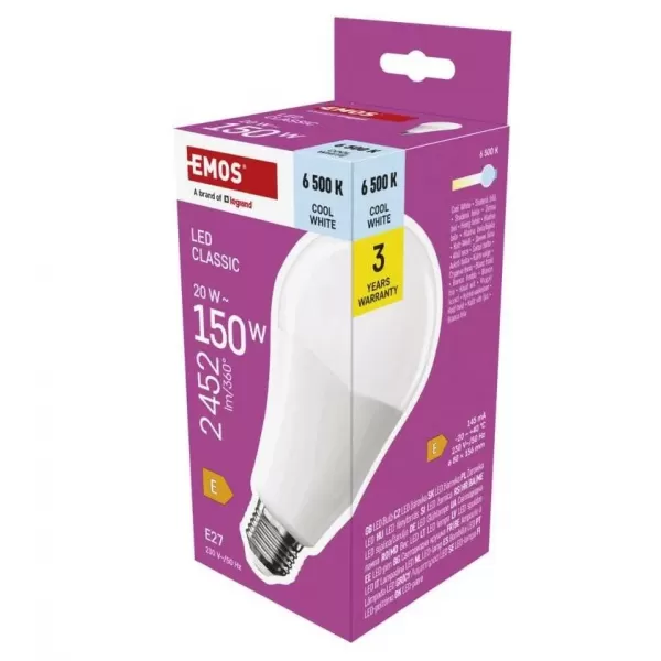 EMOS LED CLS A80 20W (150W) 2452lm E27 ZQ5E84