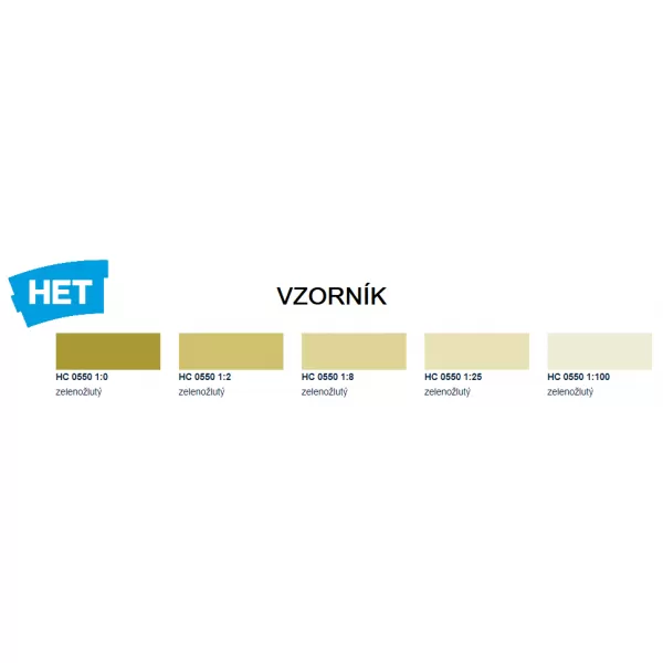 HETcolor 0550 - zelenožlutá 0,35 kg