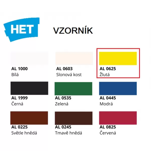 HET Akryl žlutý lesk 0625 0,7kg