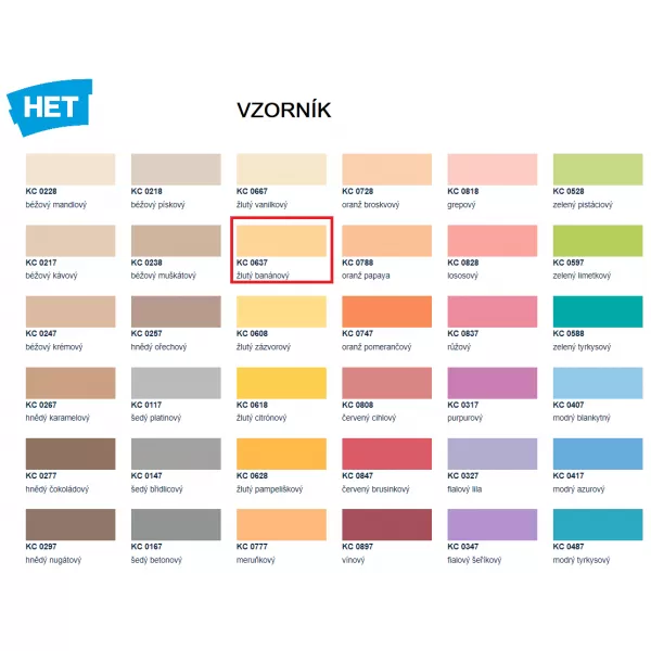 HET Klasik COLOR 0637 - žlutooranžový - 1,5 kg